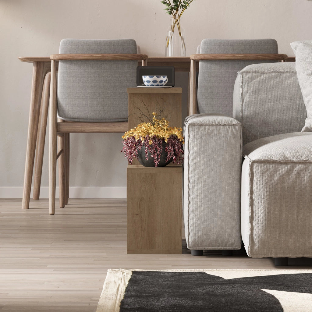Tavolino in legno "Homemania" - 60 x 20 x 60 cm - Beige