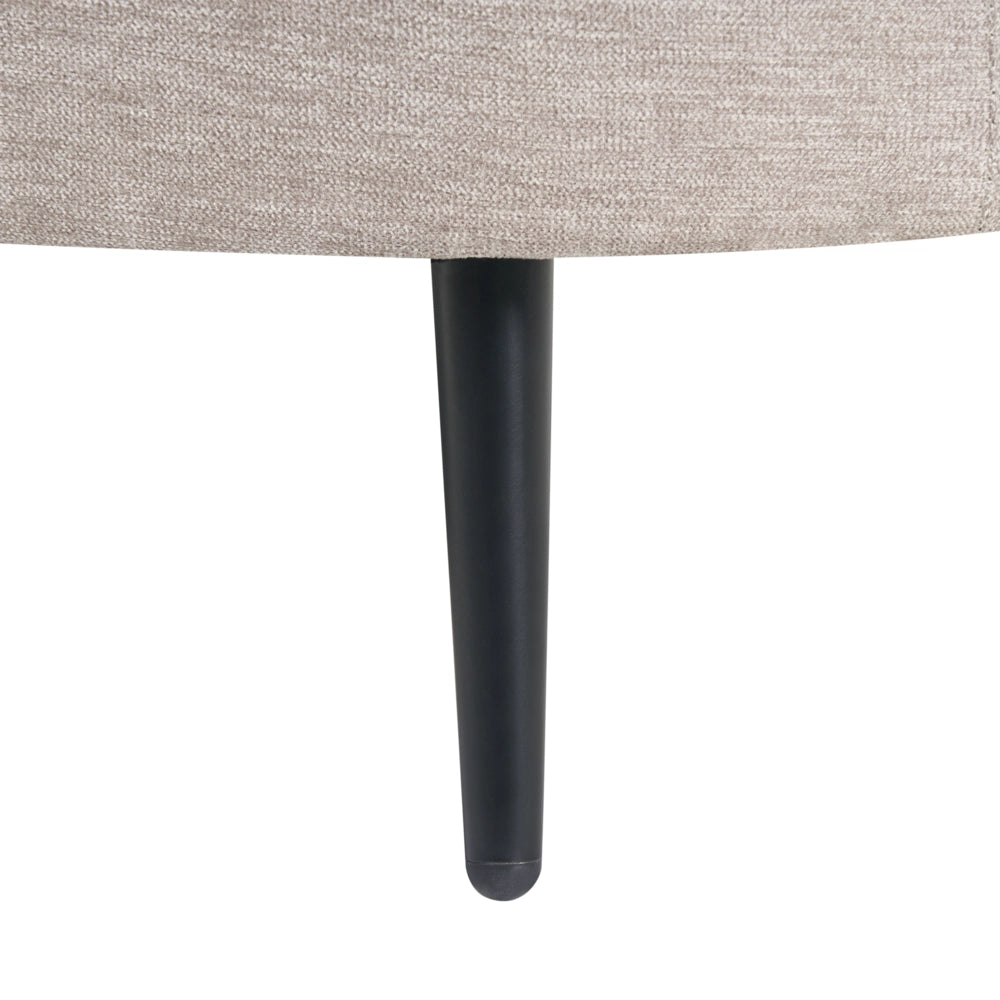 Chaise Longue Tortora Tessuto Poliestere Rivestimento Gambe Metallo Lato Destro Design Moderno Mobili Soggiorno