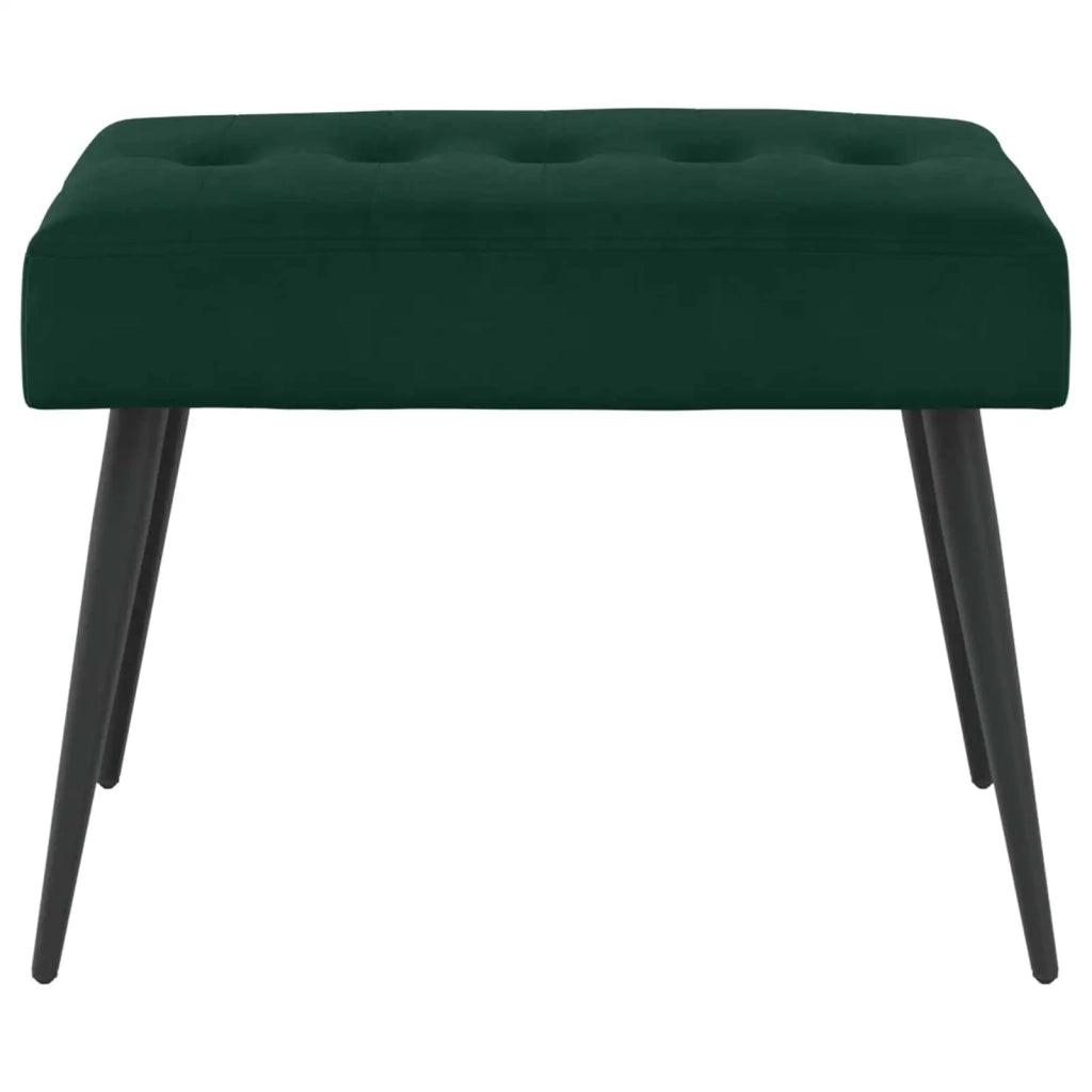 Panchina con bottoni imbottiti Verde Scuro 60 x 40 x 45 cm 42038503
