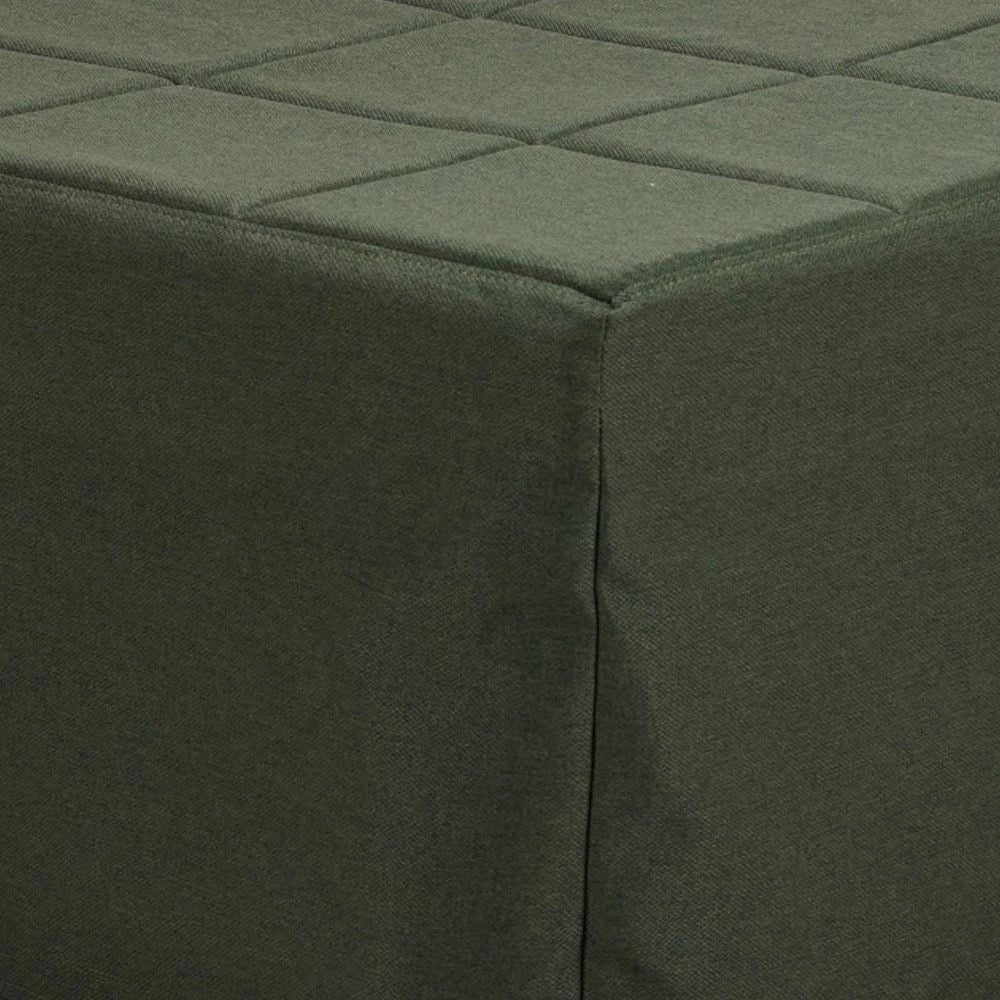 Pouf letto singolo pieghevole Vega tessuto colore verde scuro