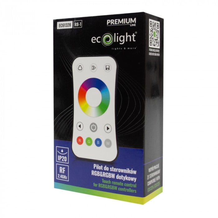 Telecomando RF touch R8-1 per LED RGB/RGBW bianco Ecolight