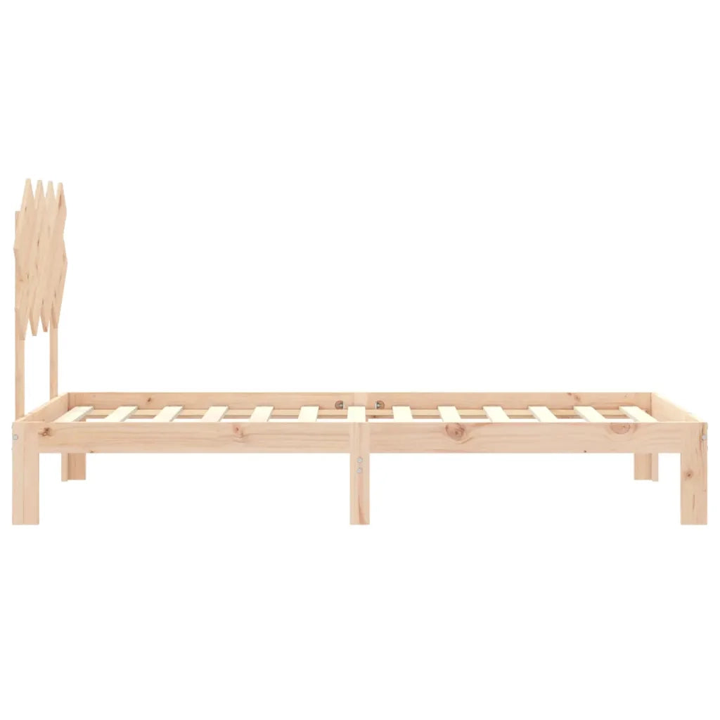 Giroletto senza Materasso-Struttura Letto 90x200 cm in Legno Massello di Pino 793260
