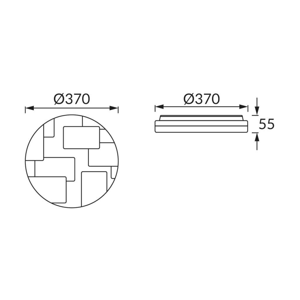 Plafoniera bagno LED tonda Ø37 bianca 24W 4000K IP44