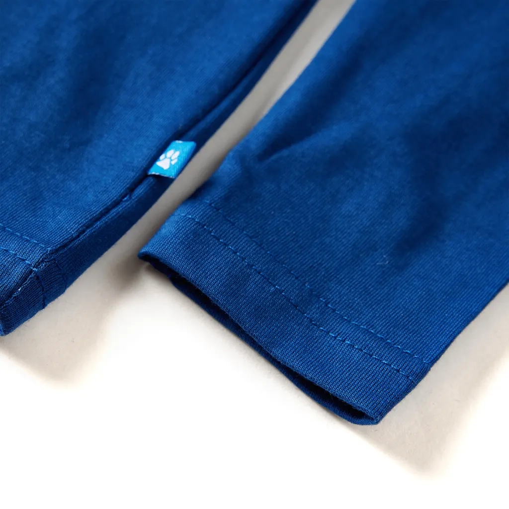 Maglietta da Bambino a Maniche Lunghe Blu Scuro 128 13292