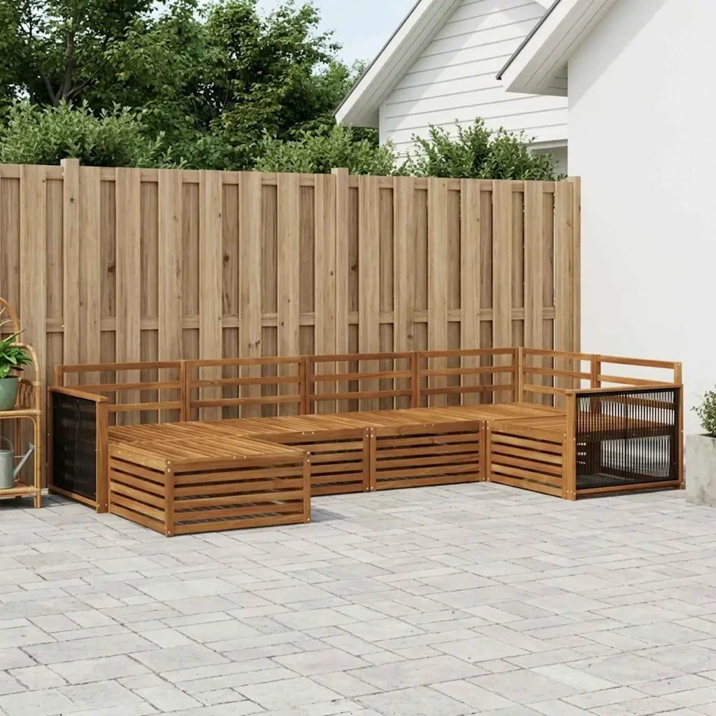Set di divani da esterno 6 pcs Naturale
