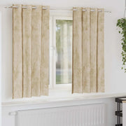 Tende in Velluto 2 pz Crema 175 x 140 cm Velluto 4107664