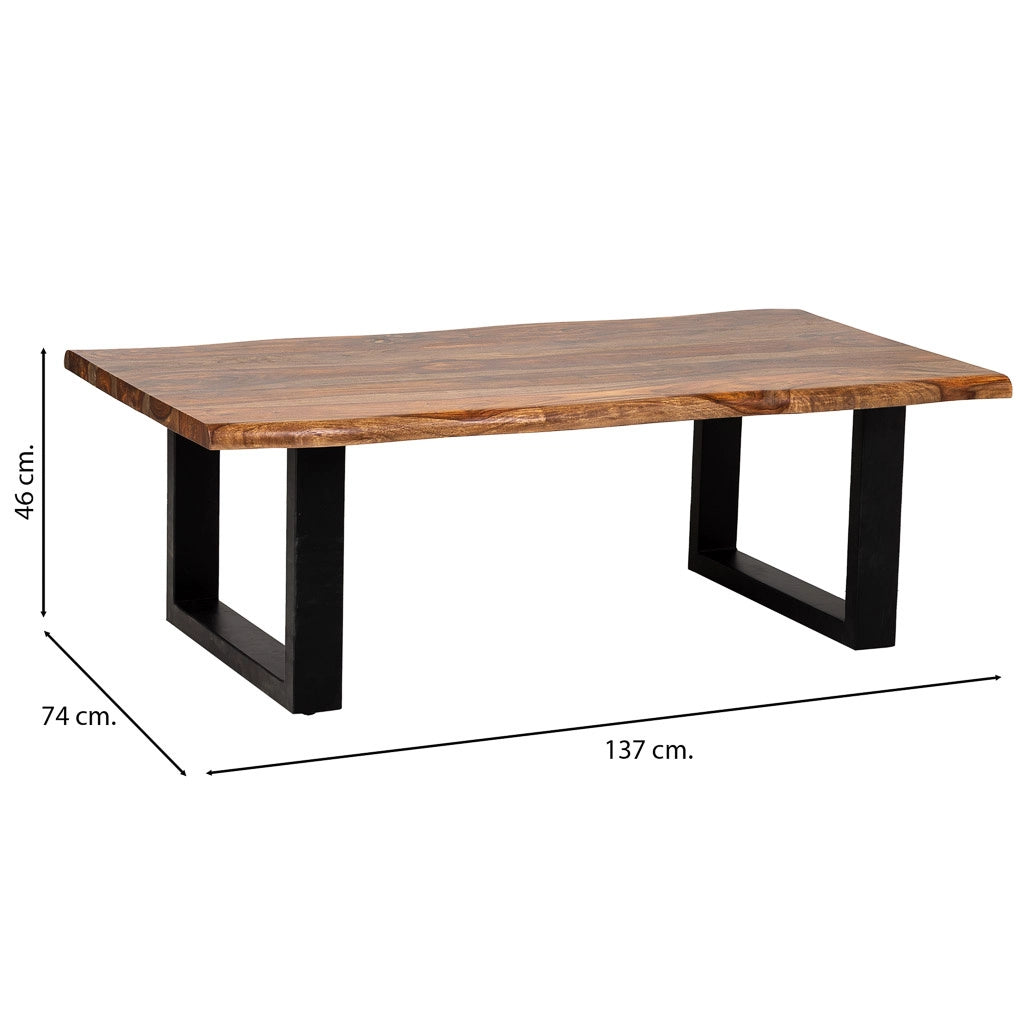 Tavolino naturale 137x74x46