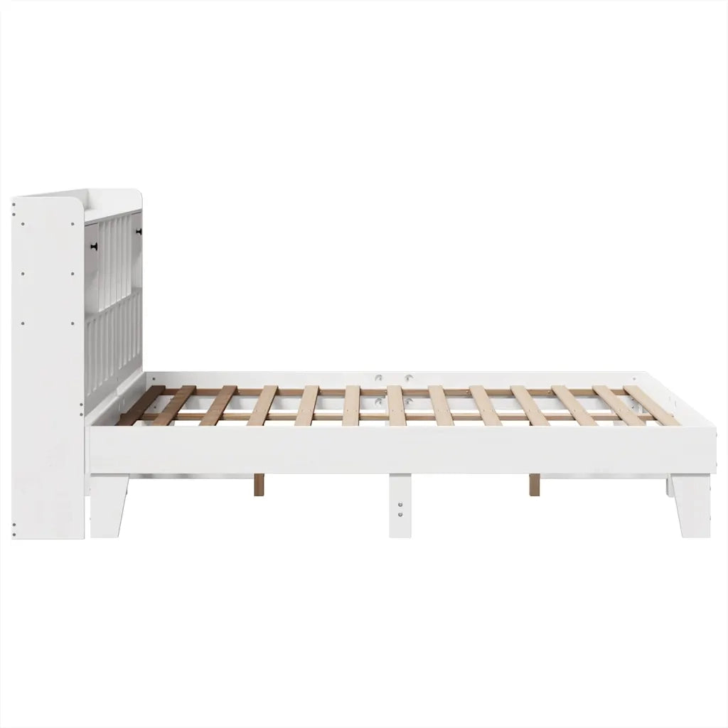 Letto senza Materasso Bianco 140x200 cm Legno Massello di Pino 3308844