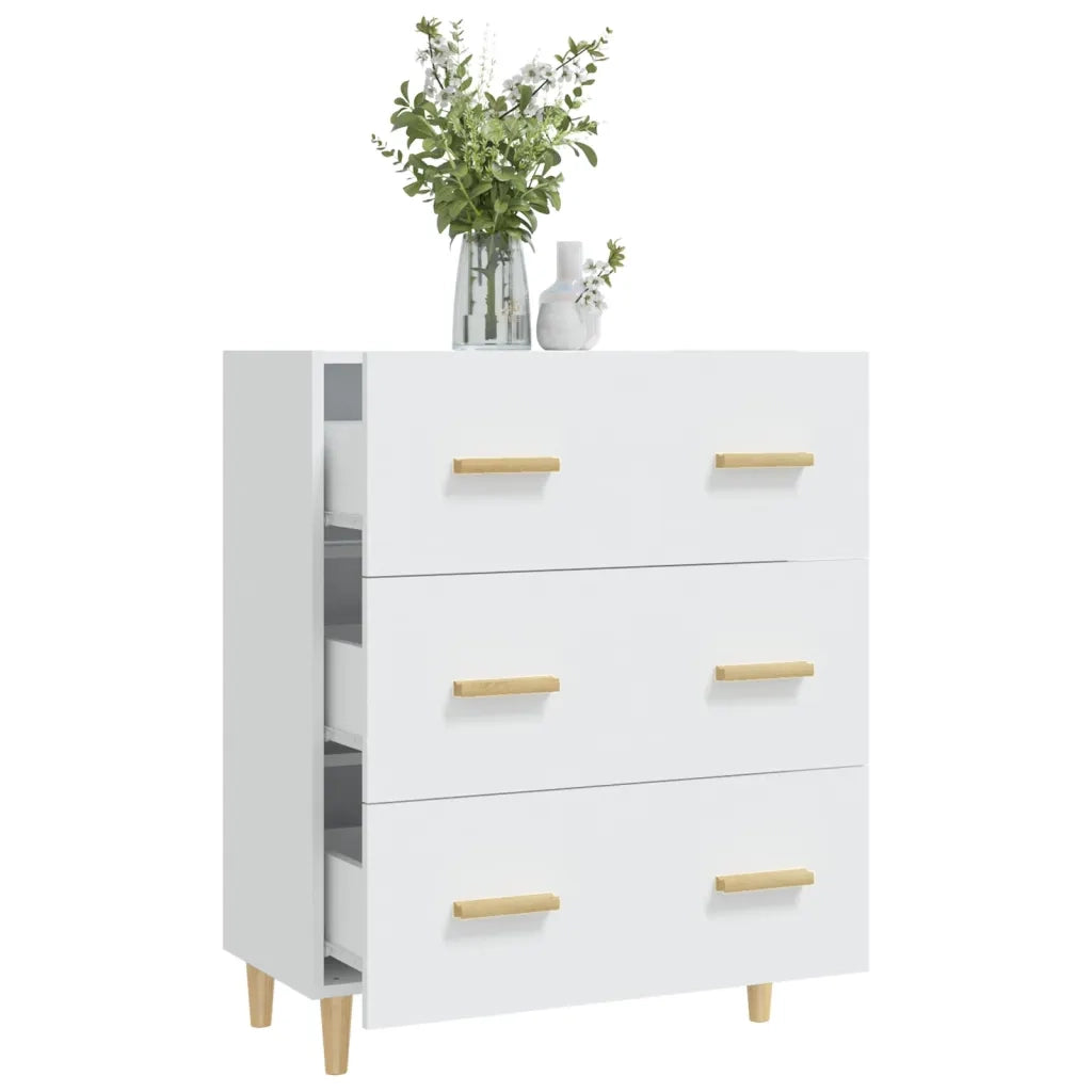 Credenza | Madia | Buffet da pranzo | Armadio da pranzo Bianca 70x34x90 cm in Legno Multistrato