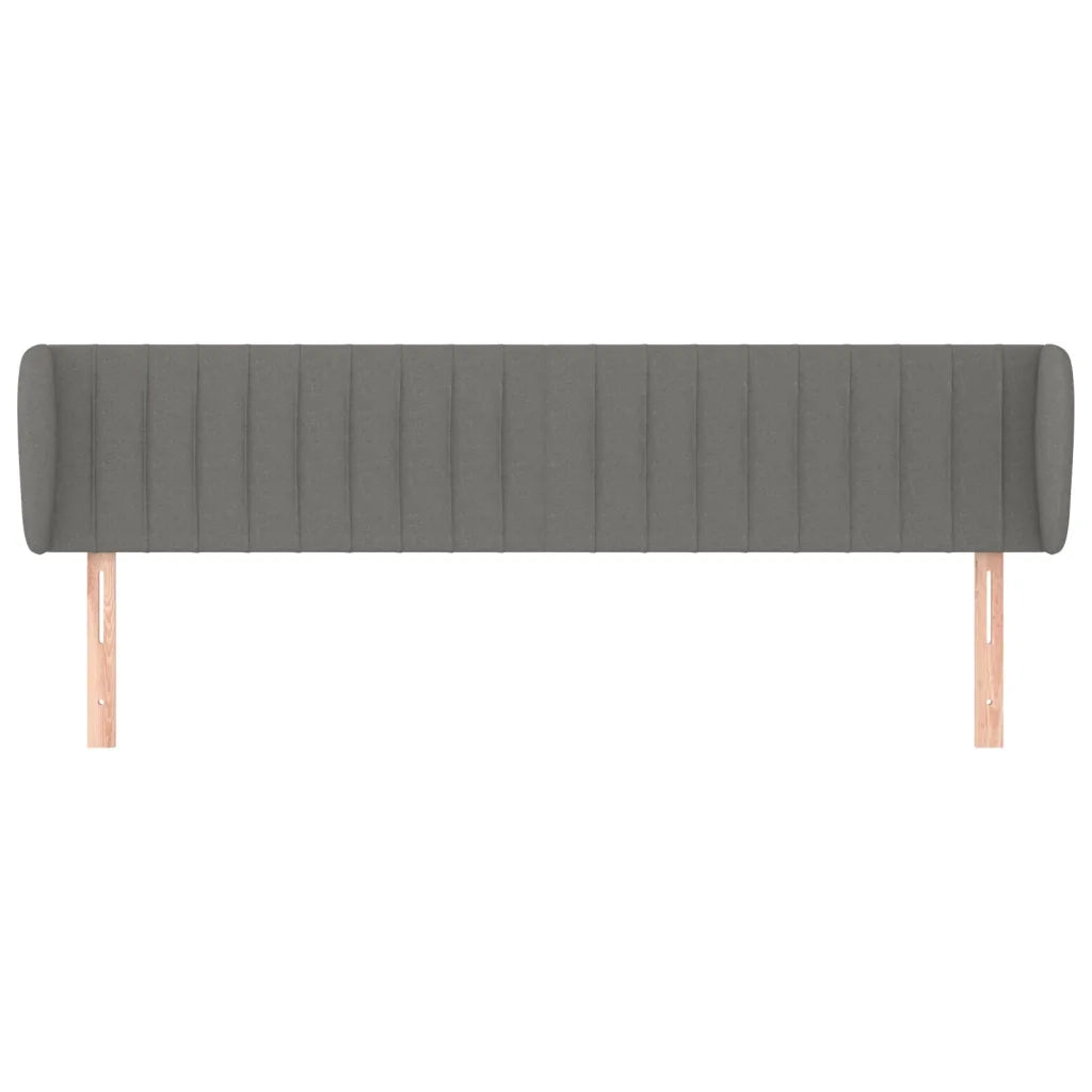 Testiera | Testata ad Orecchio Grigio Scuro 203x23x78/88 cm in Tessuto
