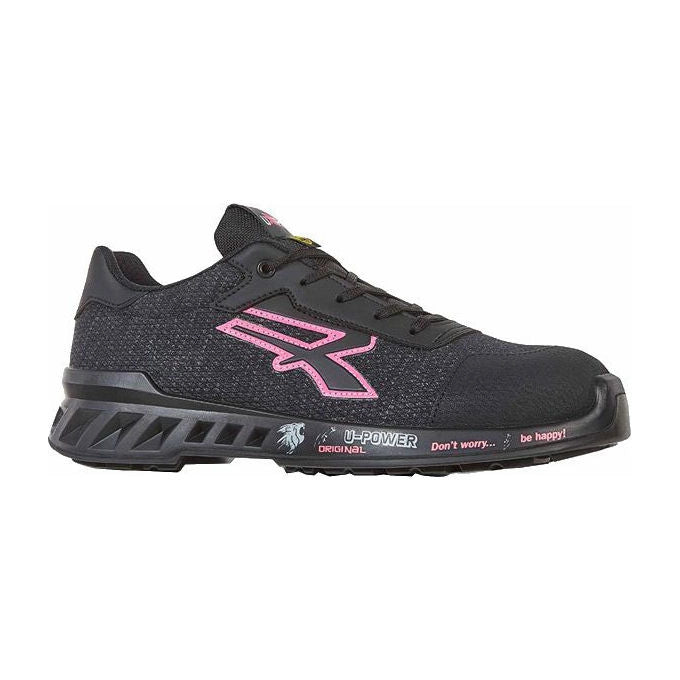 U-power RV20086 Red Leve Michelle Scarpe di Sicurezza Donna S1P SRC ESD puntale alluminio suola PU colore Nero Rosa
