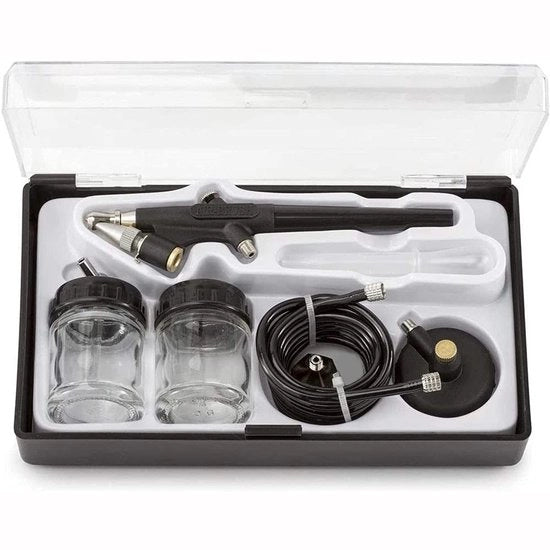 Kit di partenza per airbrush - Sifone alimentatore - Bocchetta 0,8 mm - Adatto per gli appassionati - Ideale per principianti