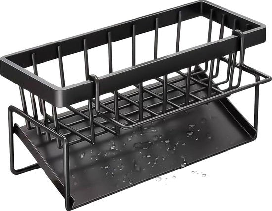 Organizzatore della vasca da bagno in acciaio inossidabile - scarico autonomo - supporto per spugne - supporto per asciugamani - supporto per spugne per bagno e cucina con funzione goffredo magnetica