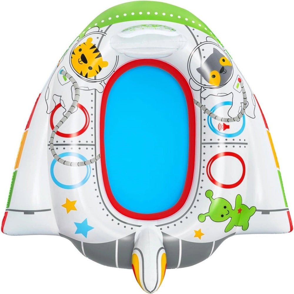 Trade Shop - Canottino Barca Navicella Spaziale Gonfiabile Per Bambini +3 Anni Con Altoparlante 34178 -