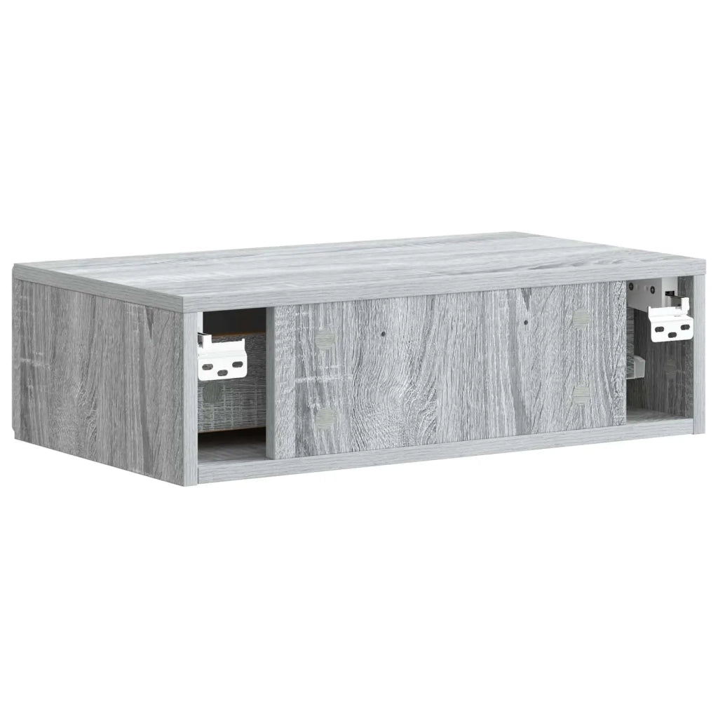 Tavolino da Parete Laterale Grigio Sonoma 59 x 34,5 x 17 cm 899171