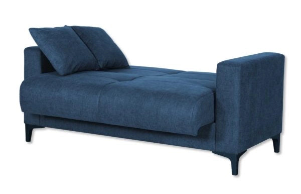 Divano Boston 2 posti tessuto blu navy