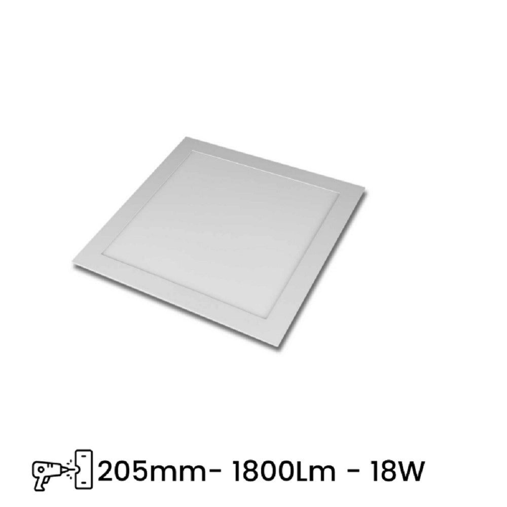 Trade Shop - Pannello Led Slim 18w Incasso Quadrato In Pvc Luce Caldo Freddo Naturale P205aq -