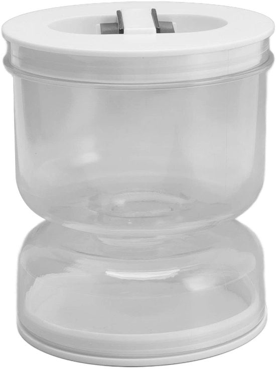 Pentola per l'insalata - Separazione notturna e secca - Forma a goccia - Facile accesso - Impermeabile - Adatto alla cucina - Base anti-schizzo.