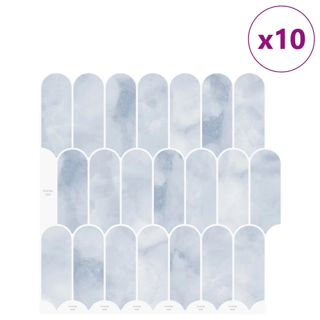 Piastrella Piuma 10 pcs Azzurro 30 x 30 cm Poliuretano e PET