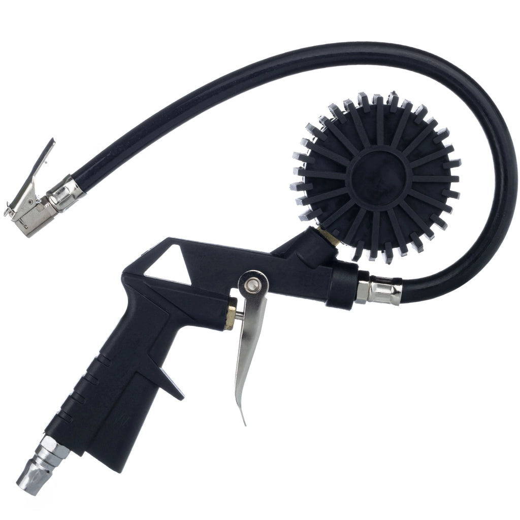 Pistola Pneumatica con Manometro 0-16 Bar – Alluminio Leggero e Durevole | Tubo 35 cm