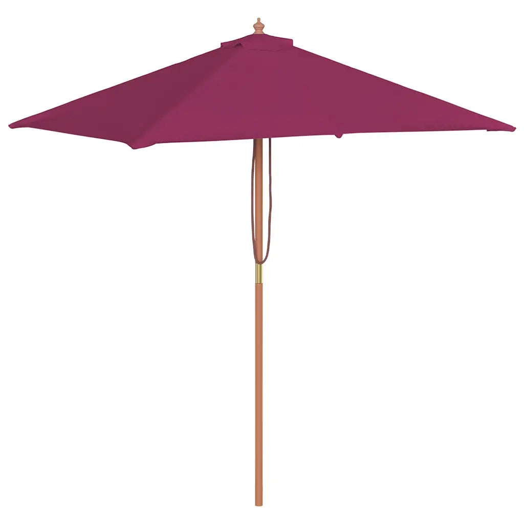 Ombrellone da Esterni-Ombrello da giardino Palo in Legno 150x200 cm Rosso Bordeaux
