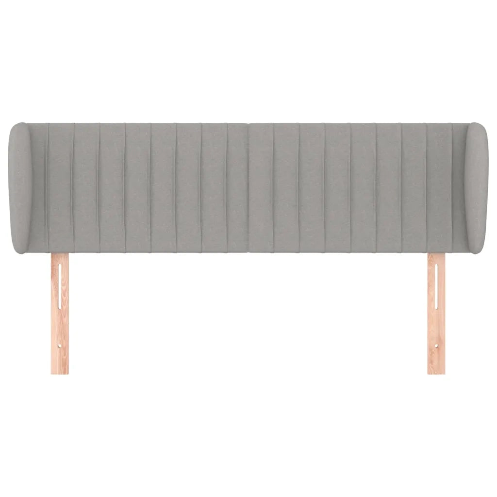 Testiera | Testata ad Orecchio Grigio Chiaro 147x23x78/88 cm in Tessuto