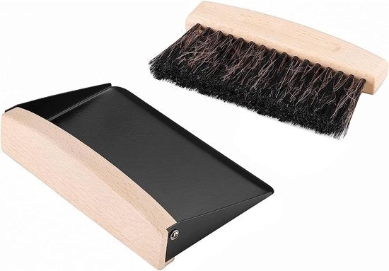 Set di pulizia compatta per tessuti e superfici metalliche - pennelli a setole di legno e metalliche - adatto per cucina, salotto e officina - ergonomico e duraturo