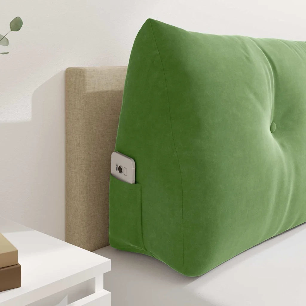 Cuscino per Schiena | Cuscino dorsale Verde chiaro 100 x 24 x 50 cm Velluto