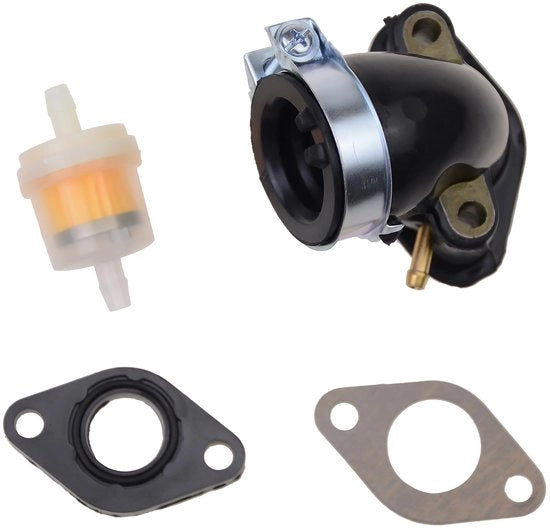 Carburatore di iniezione 18 mm - tubo di aspirazione 90 gradi - sostituzione per motore 4-tiepi GY6 - compatibile con scooter.