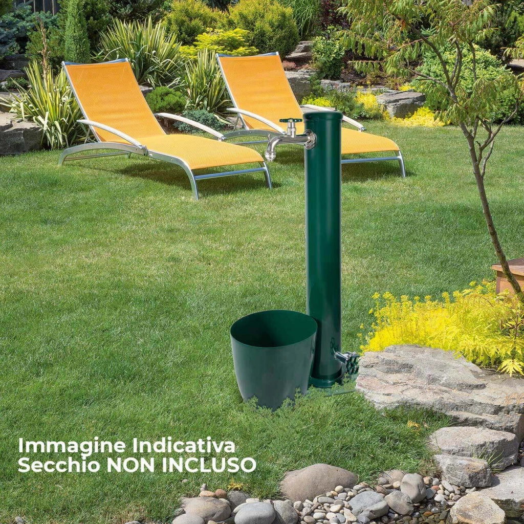 Fontana da Giardino con Doppio Rubinetto Belfer 42/ARRF Rosso