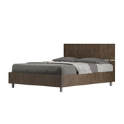 BS COM Letto matrimoniale francese senza rete 140x200 testata dritta noce