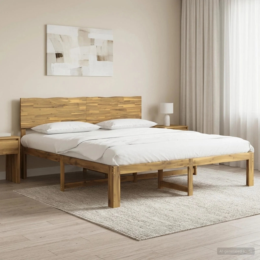 Letto matrimoniale con testiera ROSTOCK Bianco 200 x 200 cm 3405427