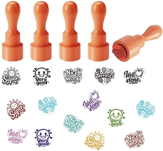 Set di timbri in gomma - Mini timbri per insegnanti - Incentivo positivo - Scrapbooking - Creazione DIY - 5 stili - Set di timbri 

(Nota: ho mantenuto la specifica "5 stili" e "Set di timbri" per mantenere informazioni tecniche)