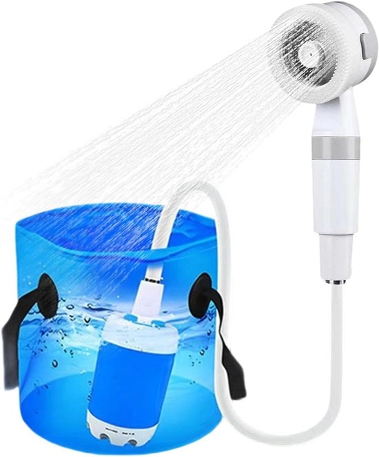 Doccetta esterna portatile - Doccia per camping - Doccia portatile ricaricabile - Doccia con getto a sfera adatta per il campeggio - doccia portatile - Doccia portatile adatta per il campeggio e l'uso all'aperto