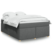 vidaXL Giroletto a Molle con Materasso Grigio Scuro 140x190 cm Tessuto