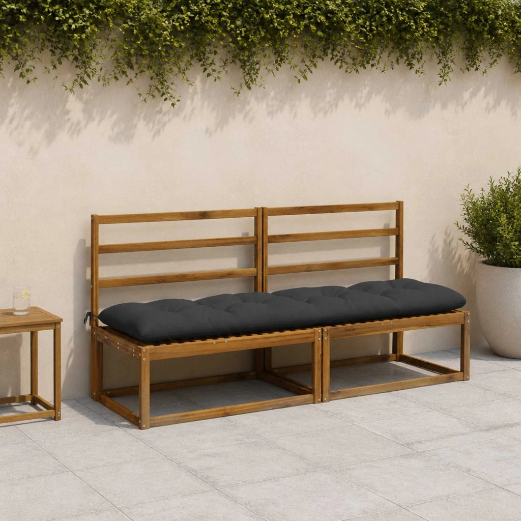 Cuscini per Panchina a 2 Pezzi VIANEN 100% Poliestere Antracite 953201