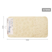 Trade Shop - Tappeto Antiscivolo Rettangolare Per Bagno Vasca Doccia Loto Crema 35x70cm 87898 -