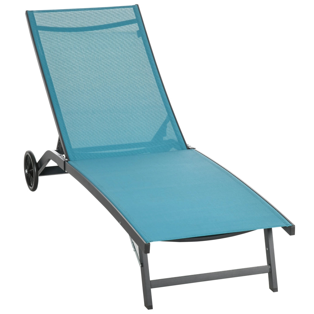 Sdraio ¨C zephmum ¨C blu, alluminio, 195x66x34 cm