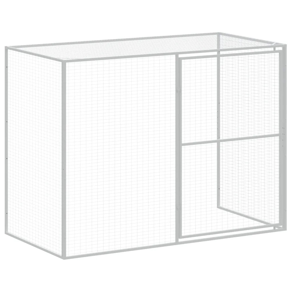 Casetta Cani Corsa Grigio Chiaro 214x253x181 cm Acciaio Zincato 3189137