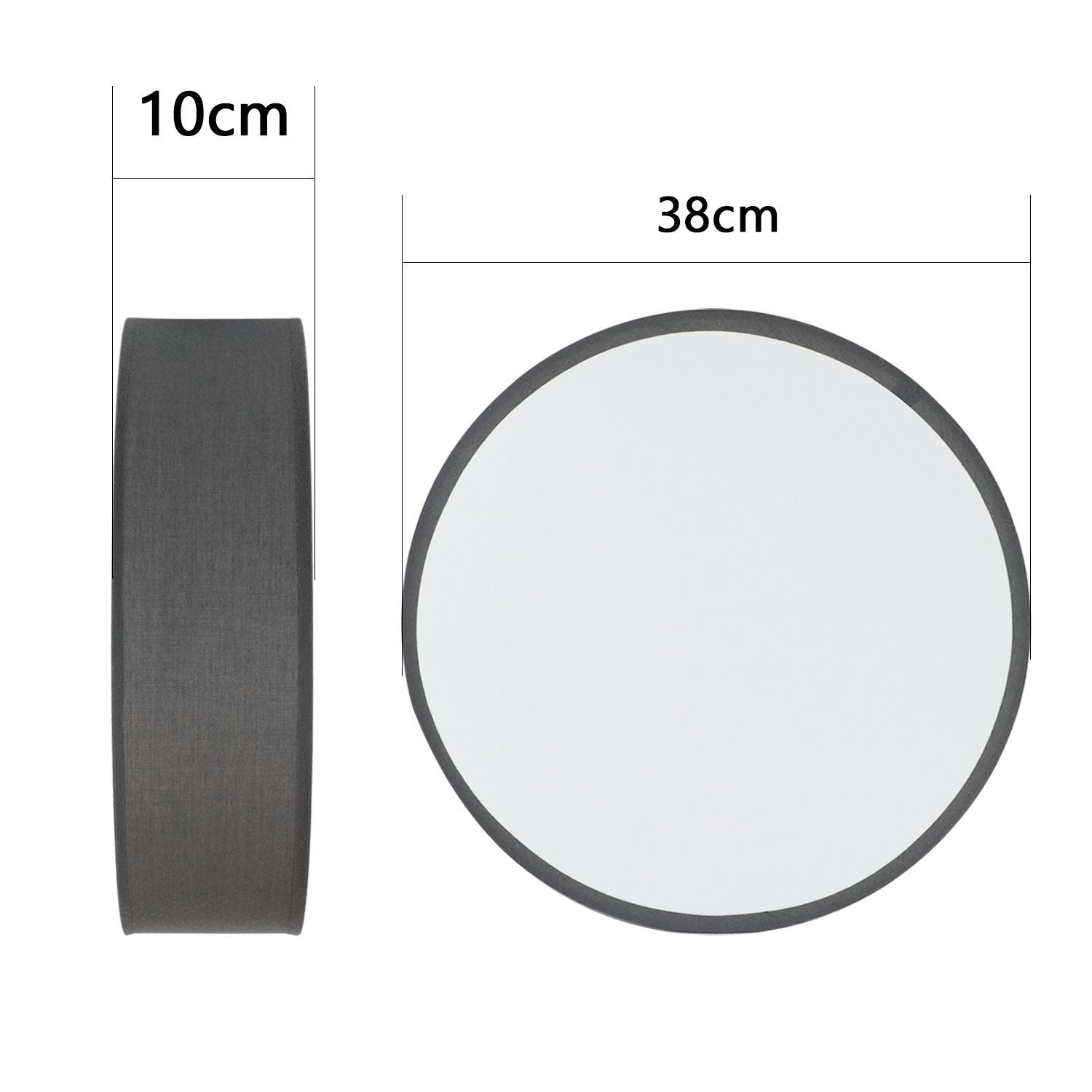 ZMH Lampada da soffitto moderna rotonda tessuto 38cm E27 per illuminazione interna