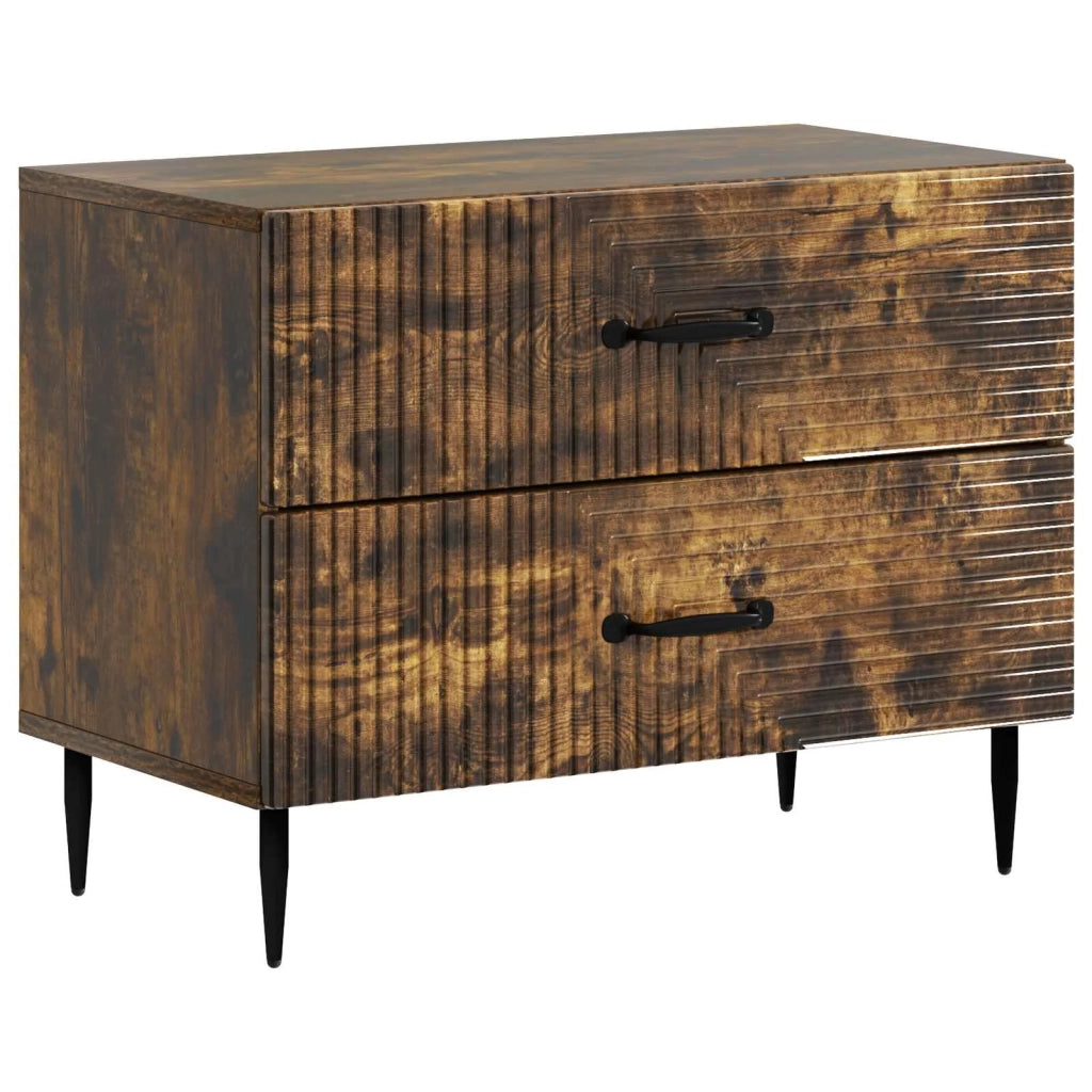 Armadio da Notte con cassetto Rovere Fumo 62 x 34,5 x 47,5 cm 894780
