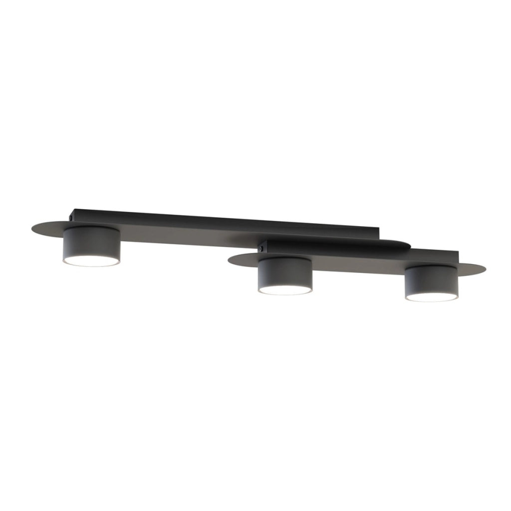 Faretto a soffitto STILO in acciaio nero opaco