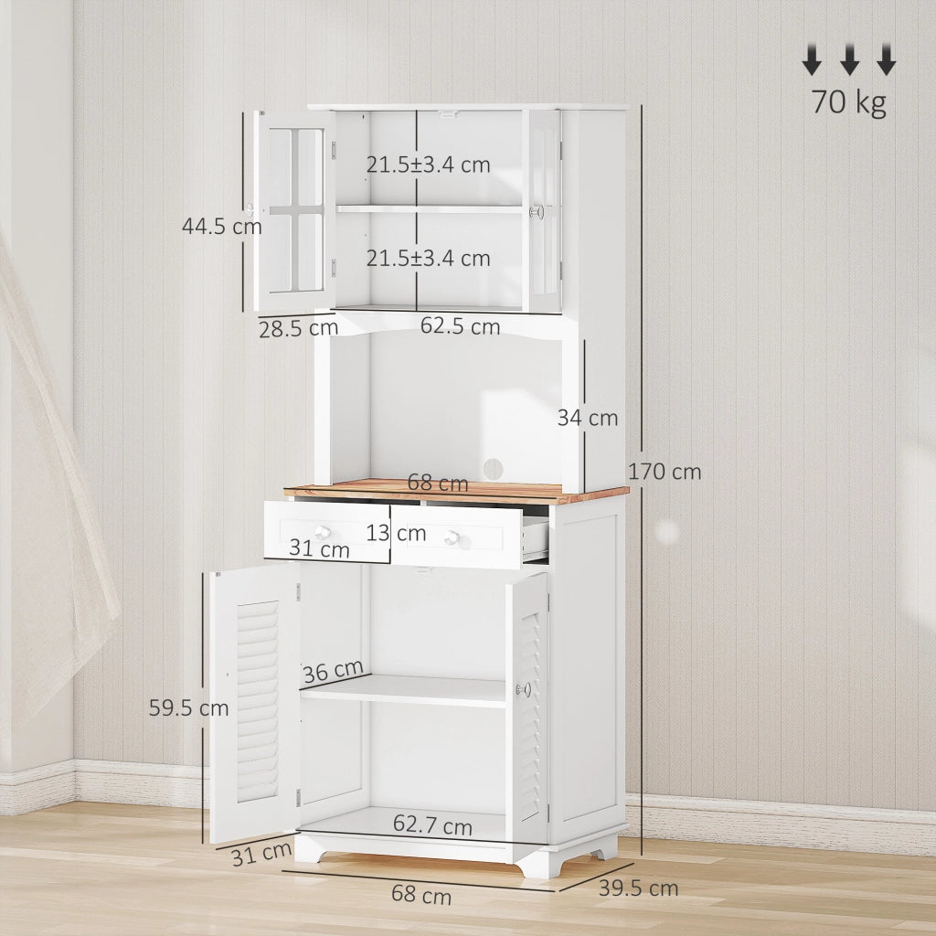 Credenza in Legno ¨C zephmum ¨C Bianco 68x39.5x170cm