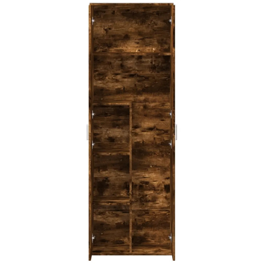 Credenza-Buffet-Armadio da cucina Rovere Fumo 60x35x180 cm in Legno Multistrato