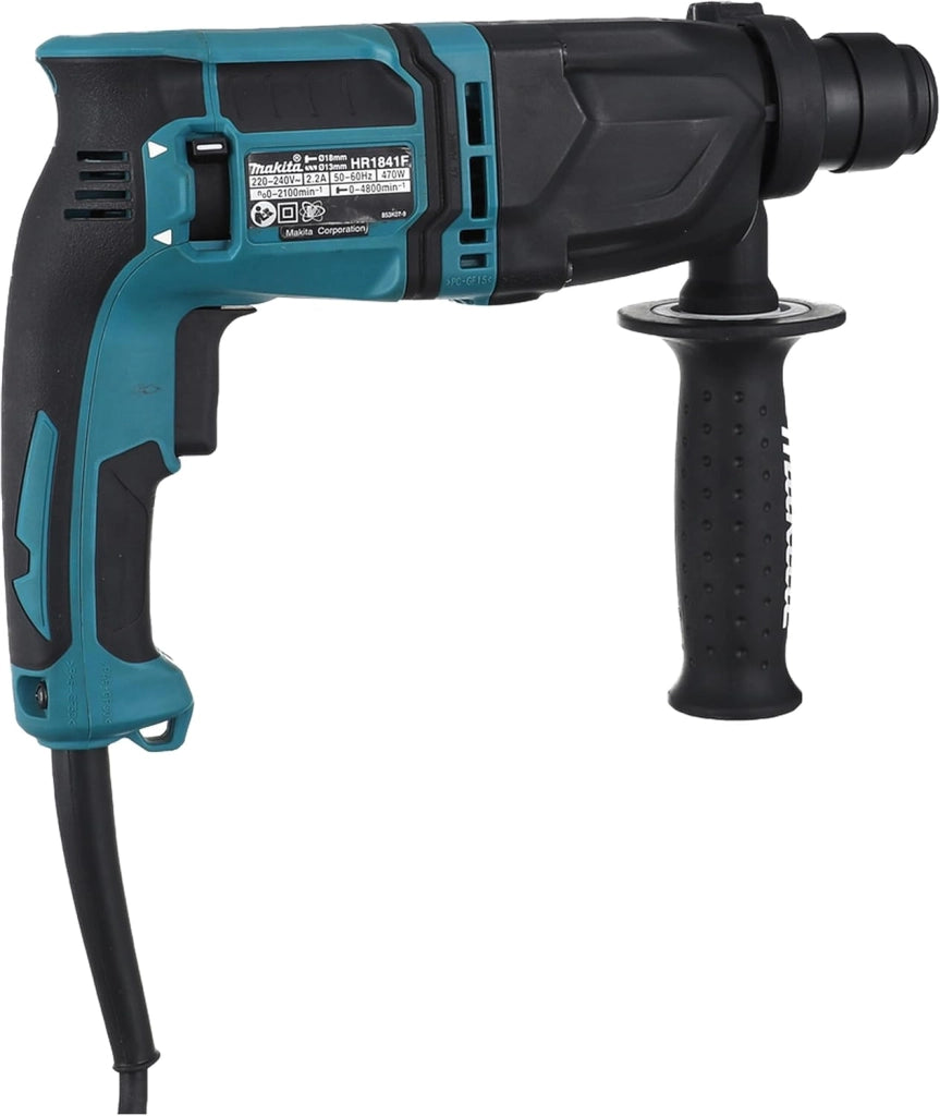 Makita TASSELLATORE - 18mm - 470W - SDS Plus compatibile - AVT - 3FUNZ - 1,4J, Nero, (L x B x H) 285 x 75 x 208 mm