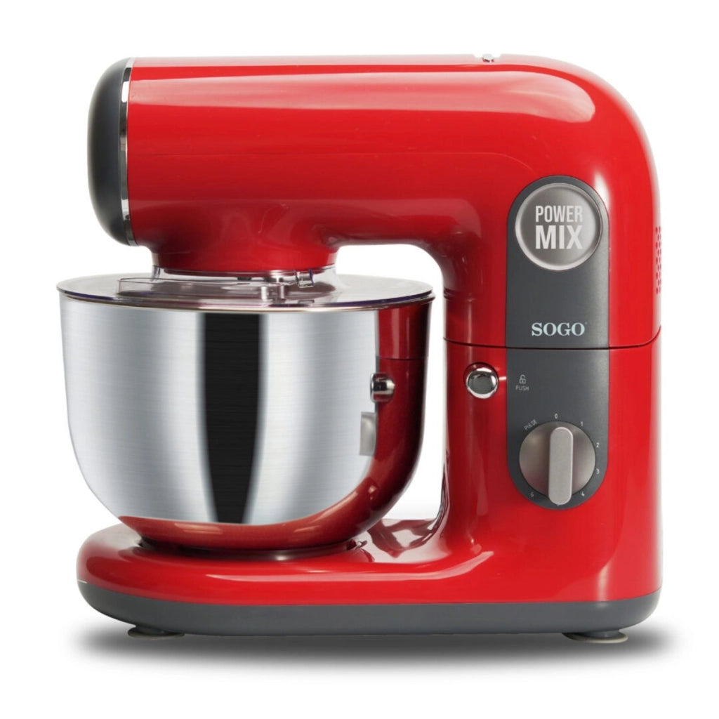 Impastatrice planetaria 1000W con ciotola acciaio inox 5L, 6 velocità turbo, testa inclinabile cucina - SOGO