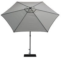 Ombrellone da Giardino Ø3 m Palo Ø38 mm in Alluminio Tessuto Dralon Acrilico Border Bianco