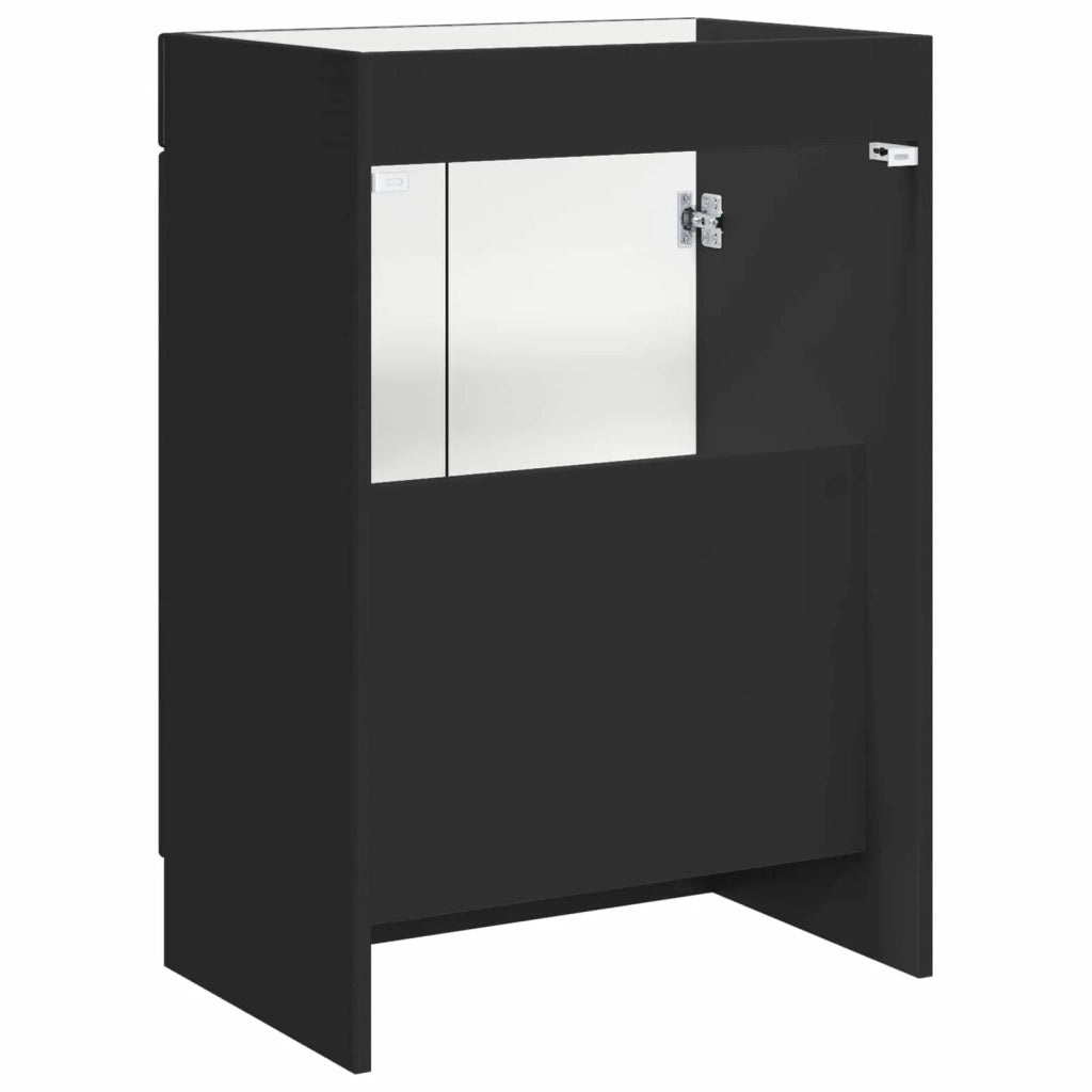 Mobiletto da bagno sotto il lavello Nero 78,5 x 37,5 x 81 cm