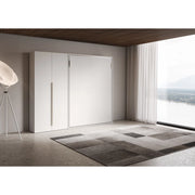 Letto matrimoniale a scomparsa 160 Versia con armadio sx 2 ante - Bianco