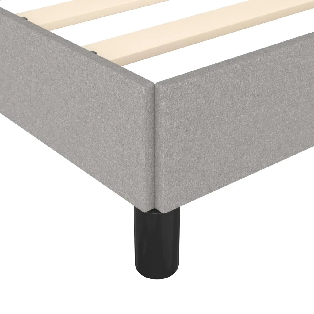 Giroletto senza Materasso-Struttura Letto Grigio Chiaro 100x200 cm Tessuto 657125